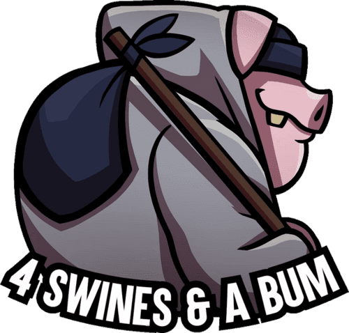 4 SWINES & A BUM